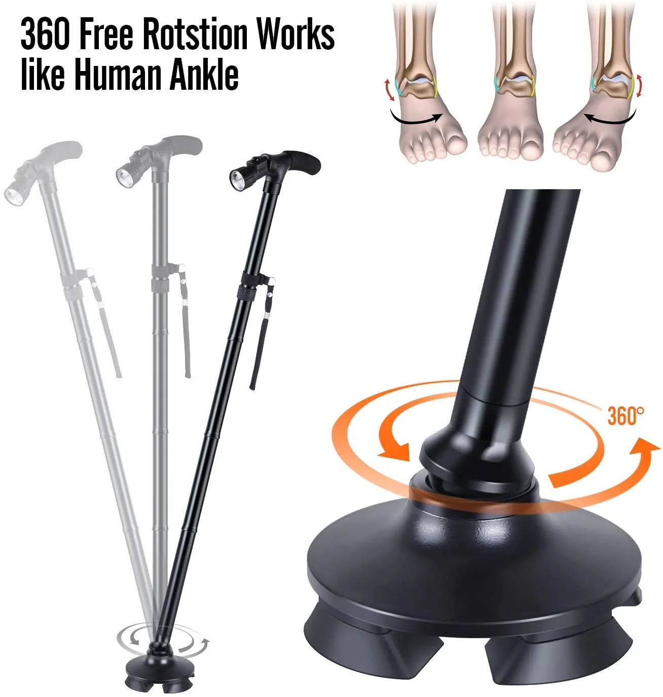 Premium Mobility Cane with LED Light