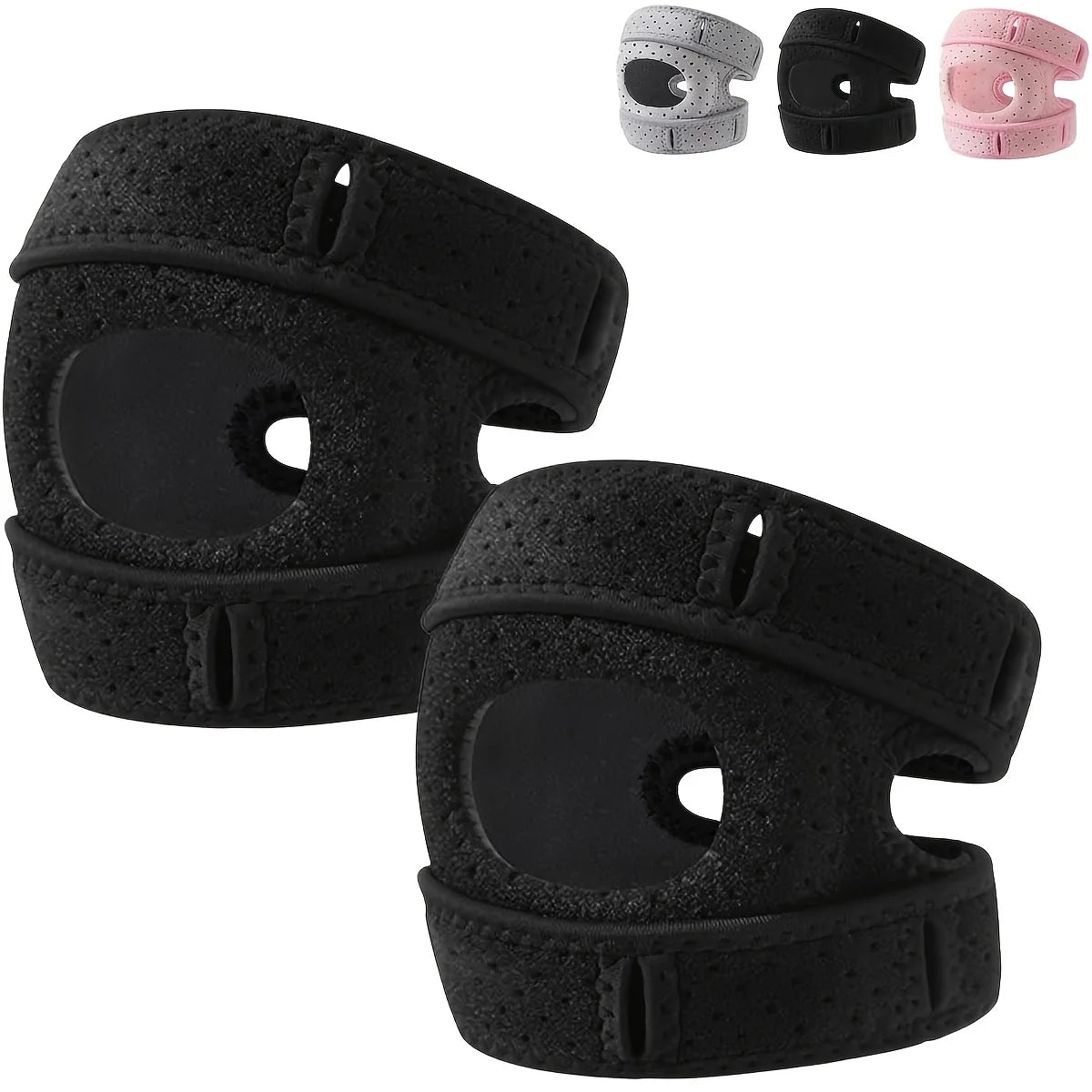 Adjustable Patella Knee Support Brace Breathable Perforated  Knee Stabilizer Anti-Slip Compression Knee Pad for Running Hiking - AliExpress