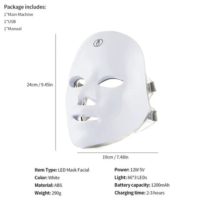 RadiantGlow™ LED Facial Therapy Mask