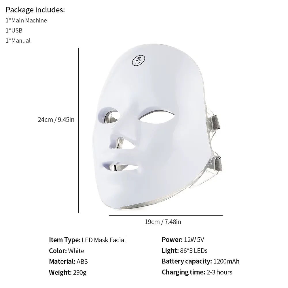 RadiantGlow™ LED Facial Therapy Mask