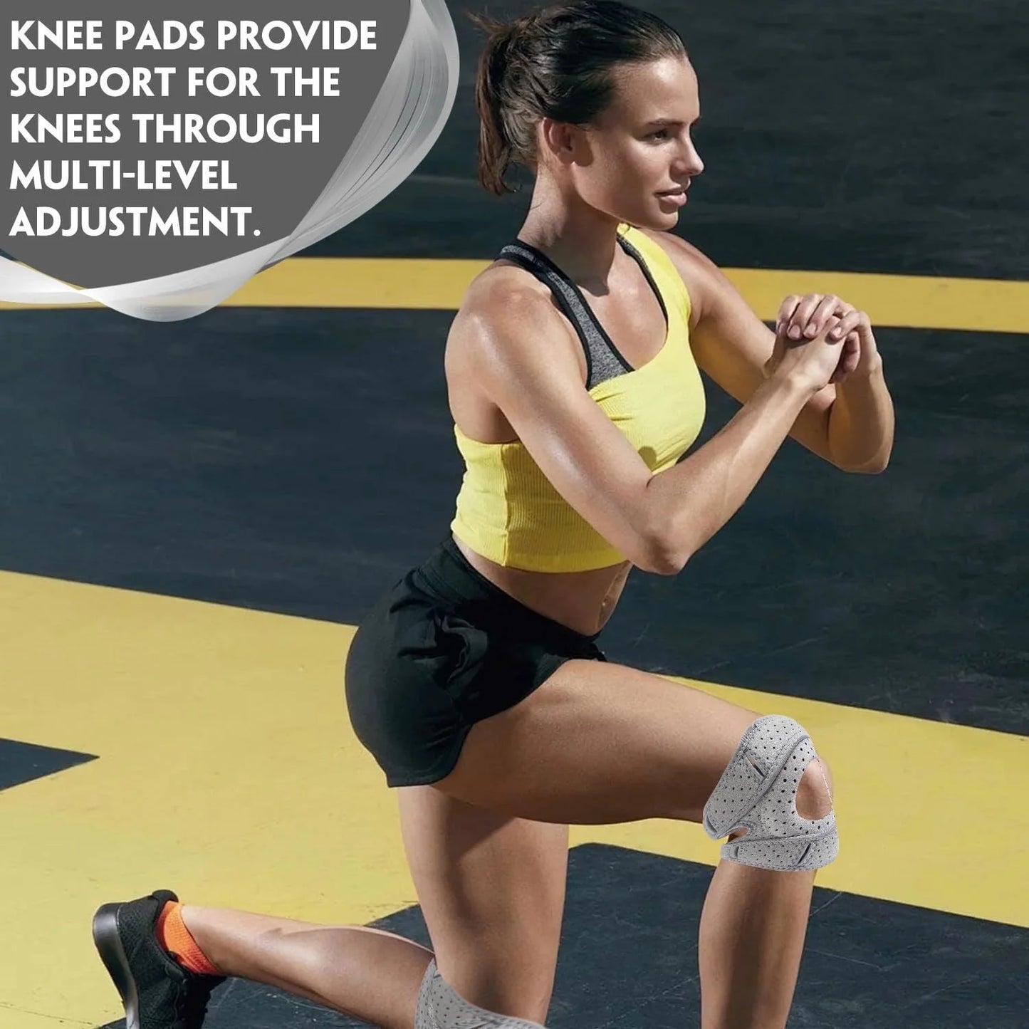 Adjustable Patella Knee Support Brace Breathable Perforated  Knee Stabilizer Anti-Slip Compression Knee Pad for Running Hiking - AliExpress