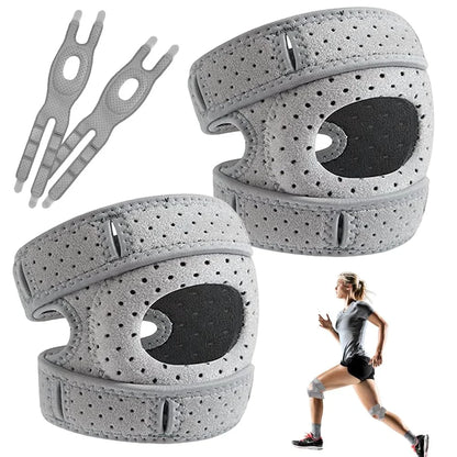 Adjustable Patella Knee Support Brace Breathable Perforated  Knee Stabilizer Anti-Slip Compression Knee Pad for Running Hiking - AliExpress